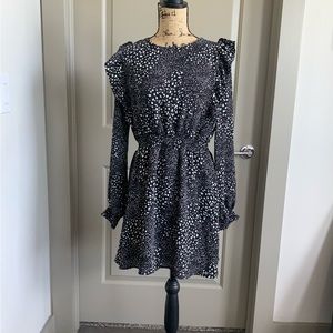 Forever 21 spotted ruffle dress